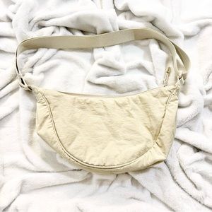 Natural Dumpling Crescent Shoulder Bag Uniqlo Baggu